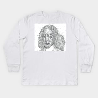 BARUCH SPINOZA - ink portrait Kids Long Sleeve T-Shirt